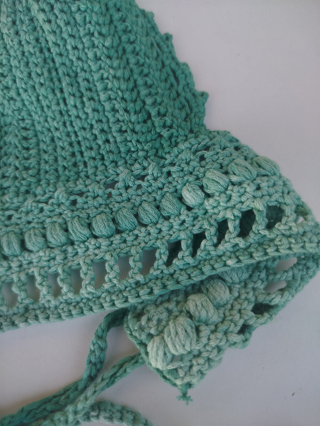 Crop top bohème vert dégradé